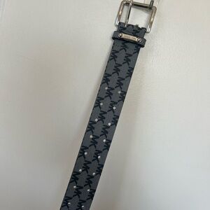 Michael Kors Blue Grey Logo MK Belt